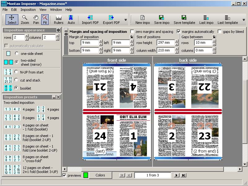 Montax imposer Standard screenshot