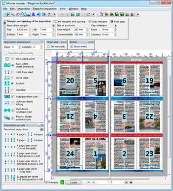 more pages on one imposition sheet