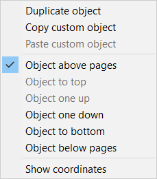 Context menu
