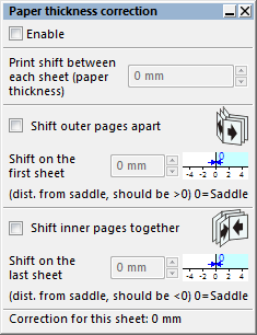 paper thickness correction