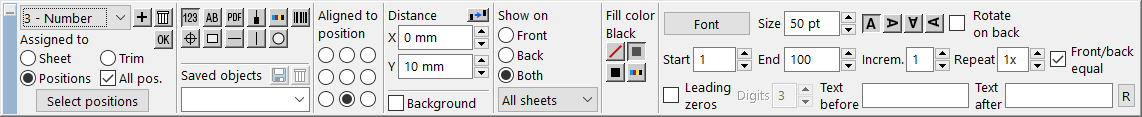 Info palette