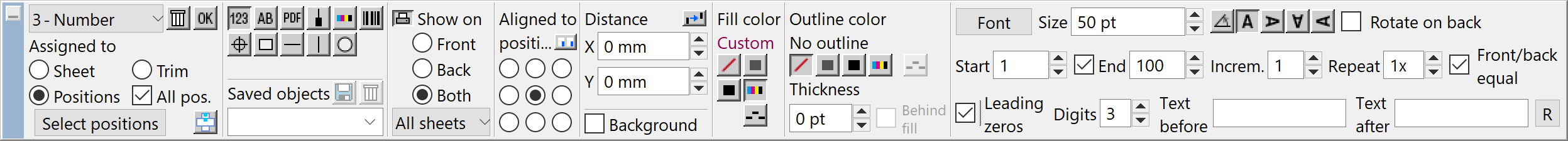 Info palette