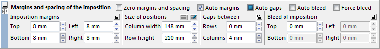 Imposition Info palette