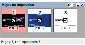 Pages for imposition