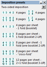 Imposition presets