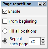 Page repeat