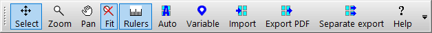 Main toolbar